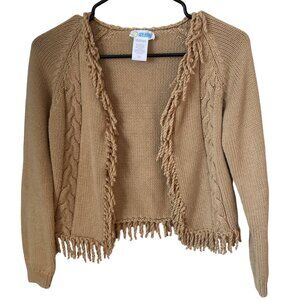 Girls Fringe Thick Cardigan, Large (3-5 yrs)